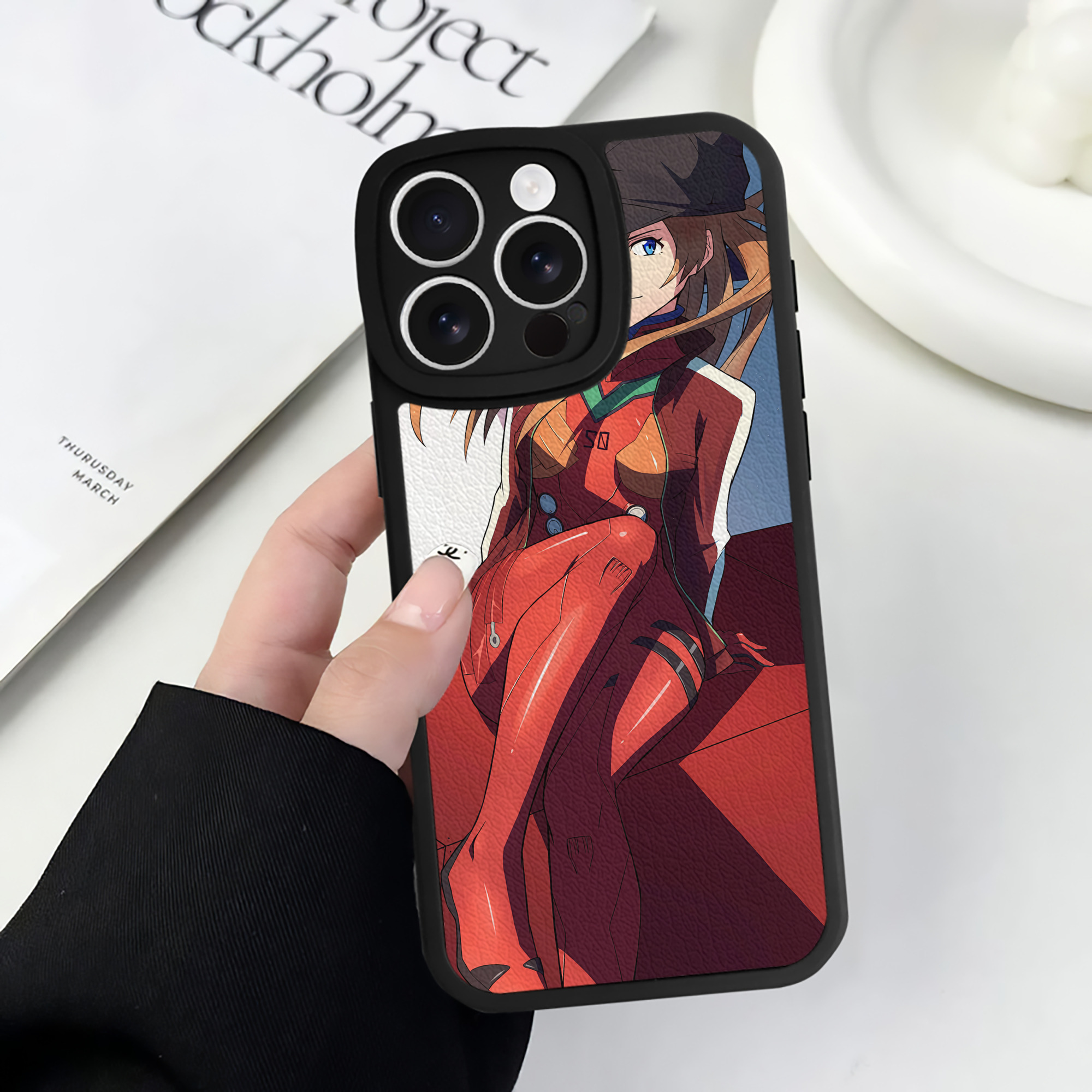 （画像用） EVA 新世紀エヴァンゲリオン 【iPhone 16シリーズ対応】シリコンスマホケース（レザー調） 材質：シリコン